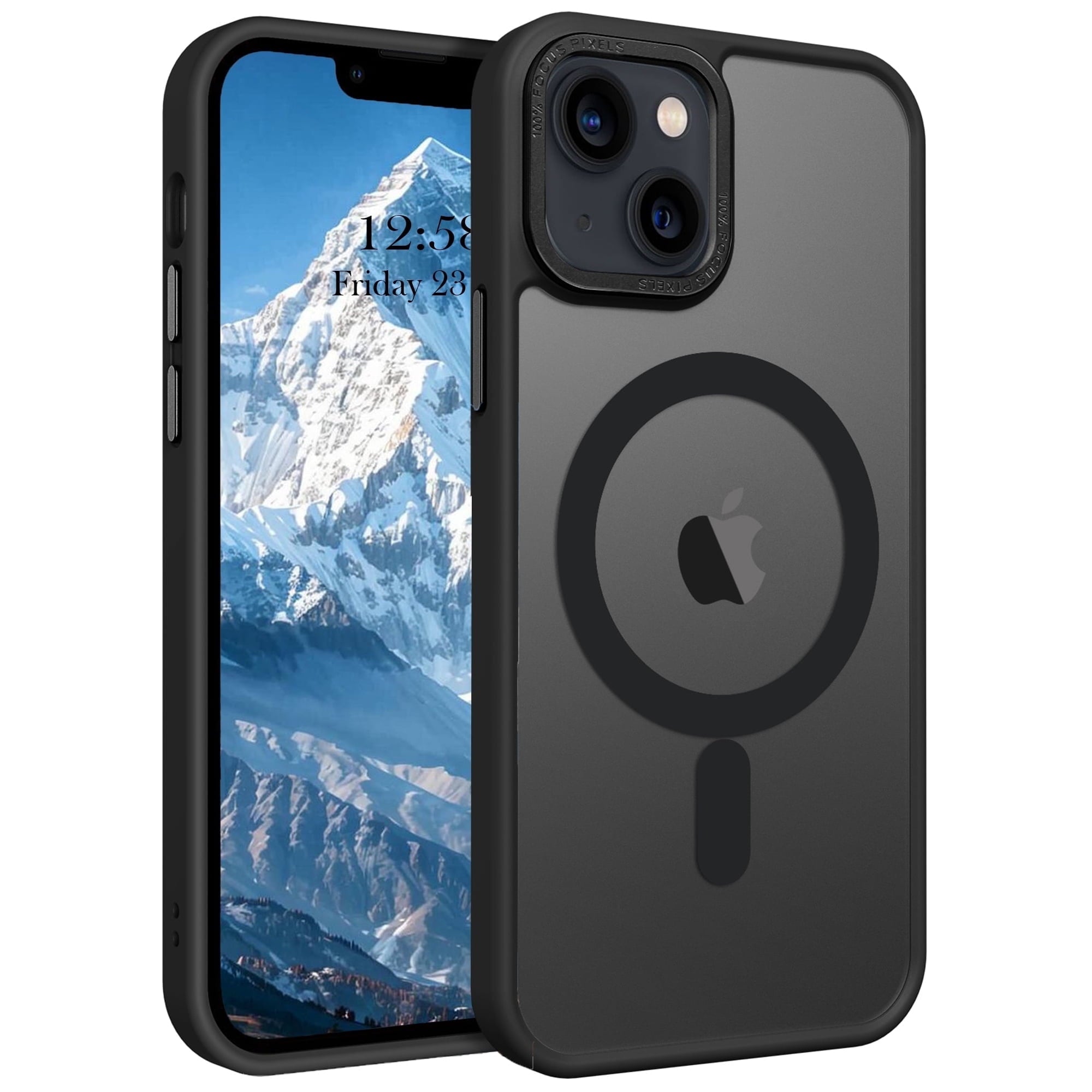 BENTOBEN Case for iPhone 13 Mini Compatible with Mag-Safe, 5.4" Tpu Matte Shockproof Anti-Scratch Protective Cover, Black