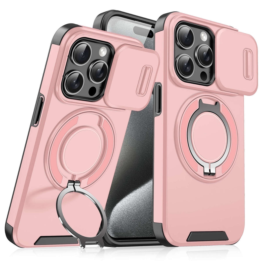 BENTOBEN Case for iPhone 14 Plus /iPhone 15 Plus 6.7", Built In Slide Camera Cover & Rotatable Kickstand Ring Heavy Duty ShockProof Protective Case