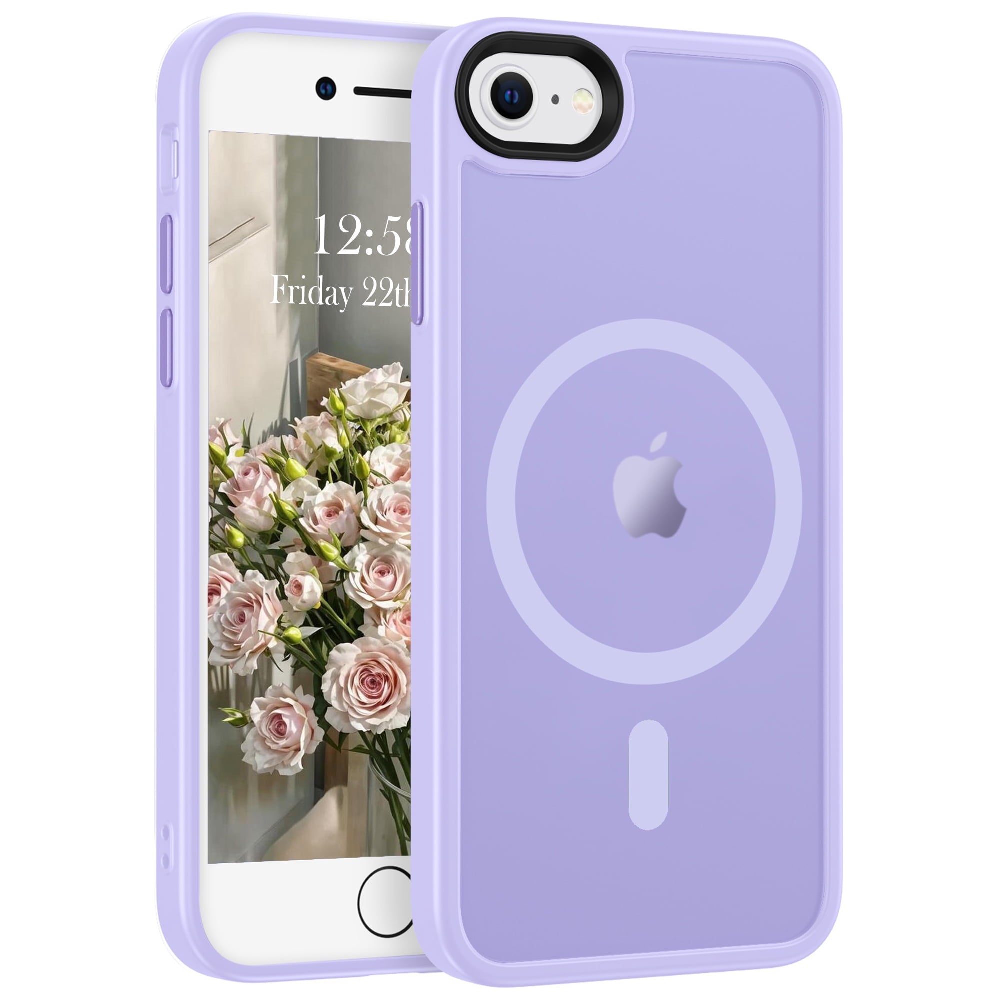 BENTOBEN Case for iPhone 8/ 7/ SE(2022/2020) Compatible with Mag-safe Matte Shockproof Anti-Scratch Protective Cover, Light Purple