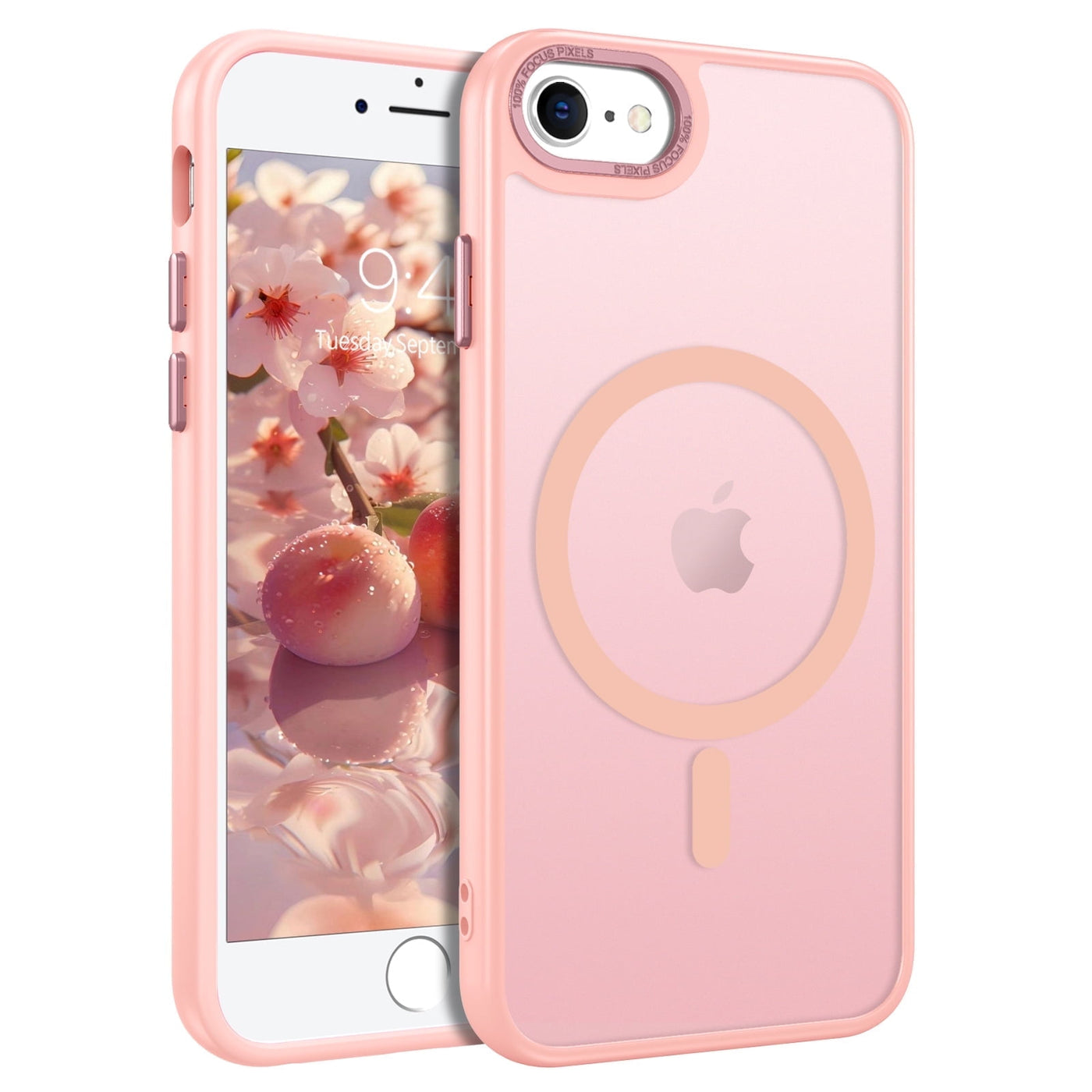 BENTOBEN Case for iPhone 8/ 7/ SE(2022/2020) Magnetic Translucent Matte Shockproof Anti-Scratch Protective Cover , Pink