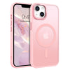 BENTOBEN Case for iphone 13/ iphone 14, 6.1 inch Slim Translucent Matte Magnetic Shockproof Protective Anti Slip Case for iphone 13/14 6.1" Pink