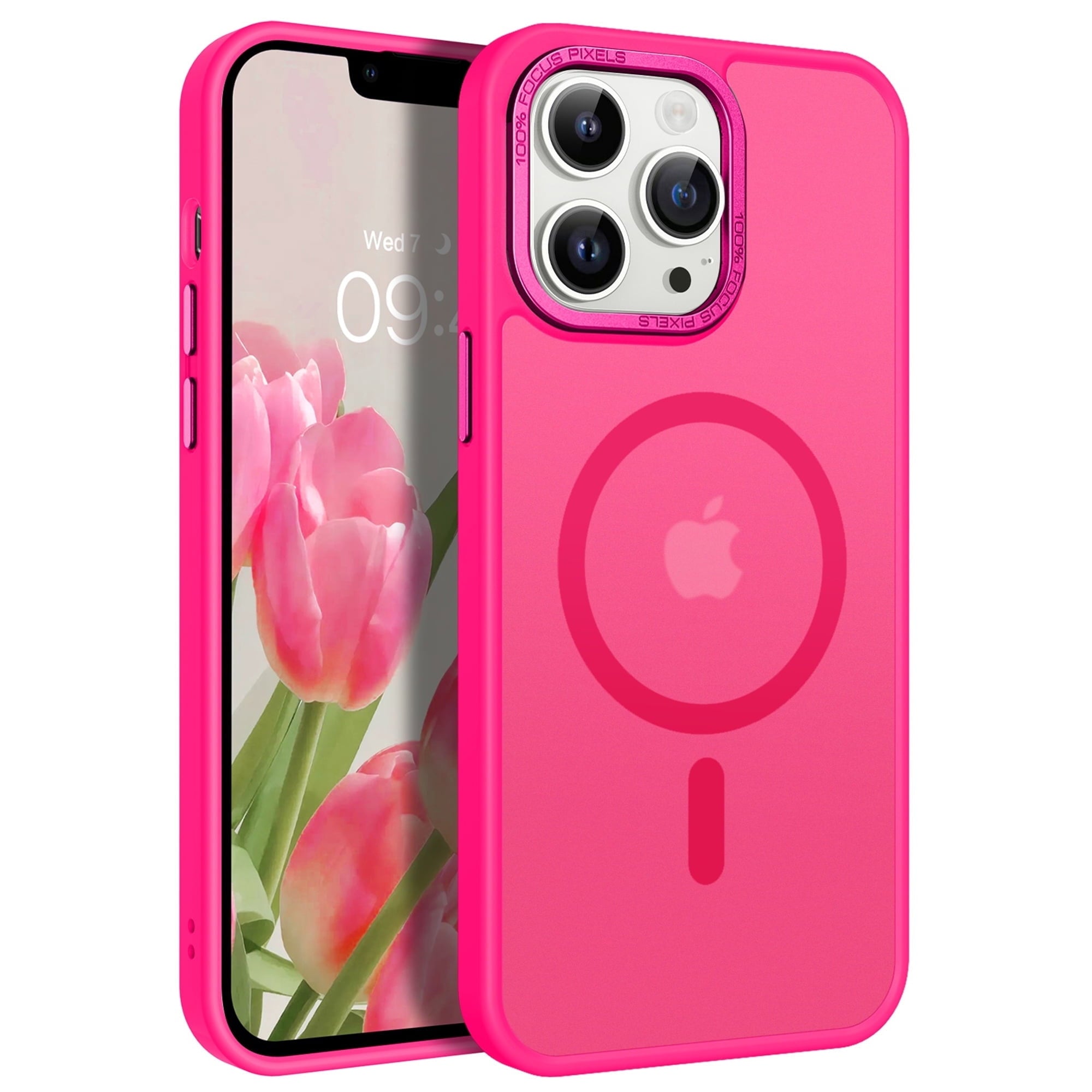 BENTOBEN iPhone 13 Pro Max Case Compatible with Mag-Safe, 6.7" Tpu Magnetic Car Mount Support, Anti-Fingerprint Shockproof Protective Cover for iPhone 13 Pro Max 6.7 inch, Hot Red