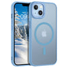 BENTOBEN Case for iphone 13/ iphone 14, 6.1 inch Slim Translucent Matte Magnetic Shockproof Protective Anti Slip Case for iphone 13/14 6.1" Blue