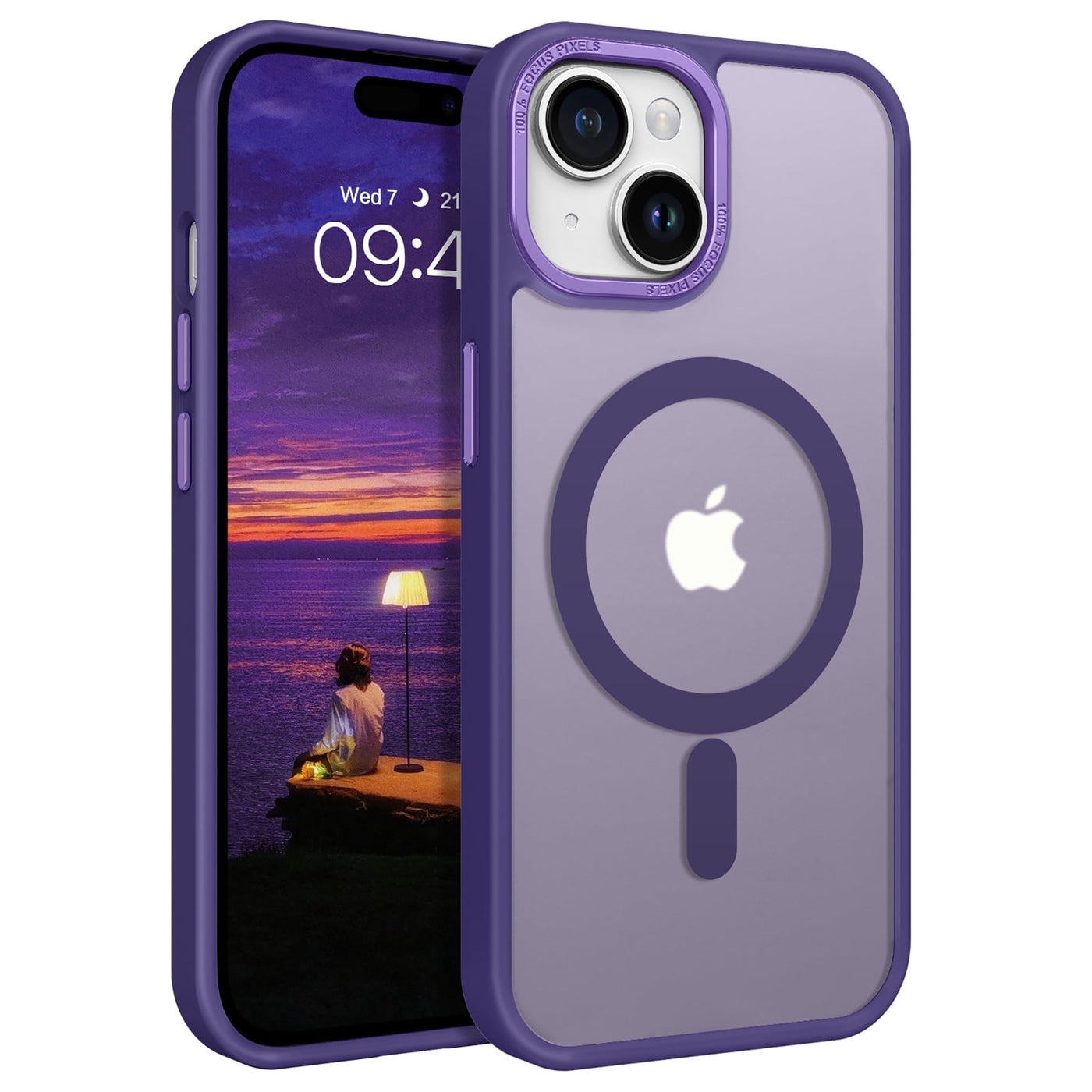 IPhone 11 Case,Compatible With MagSafe,Built-in Stash Stand Phone Case,Scratch-Resistant Back Cover-Purple