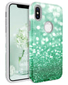 BENTOBEN Case for Apple iPhone XS 2018 / iPhone X / 10, Glitter Bling Girl Women Cover Dual Layer Heavy Duty Protective Shockproof Rugged Bumper Phone Case Cover for iPhone XS/X 5.8 Inch, Mint Green - BENTOBEN