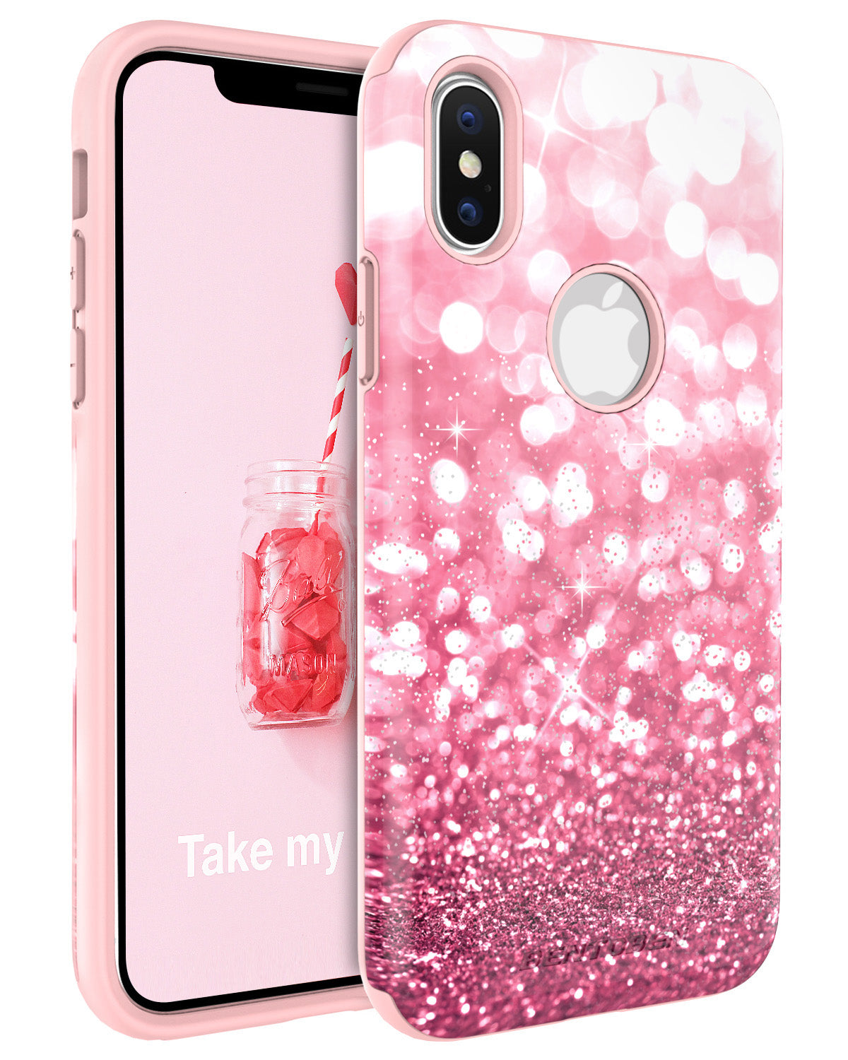 BENTOBEN Sparkly Glitter Luxury 2 in 1 Slim Hybrid Hard PC Girls Women