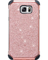 Galaxy Note 5 Case, Note 5 Case, BENTOBEN 2 in 1 Glitter Luxury Bling Hybrid Hard Cover Laminated with Sparkly Shiny Faux Leather Shockproof Bumper Protective Case for Samsung Galaxy Note 5, Rose Gold - BENTOBEN