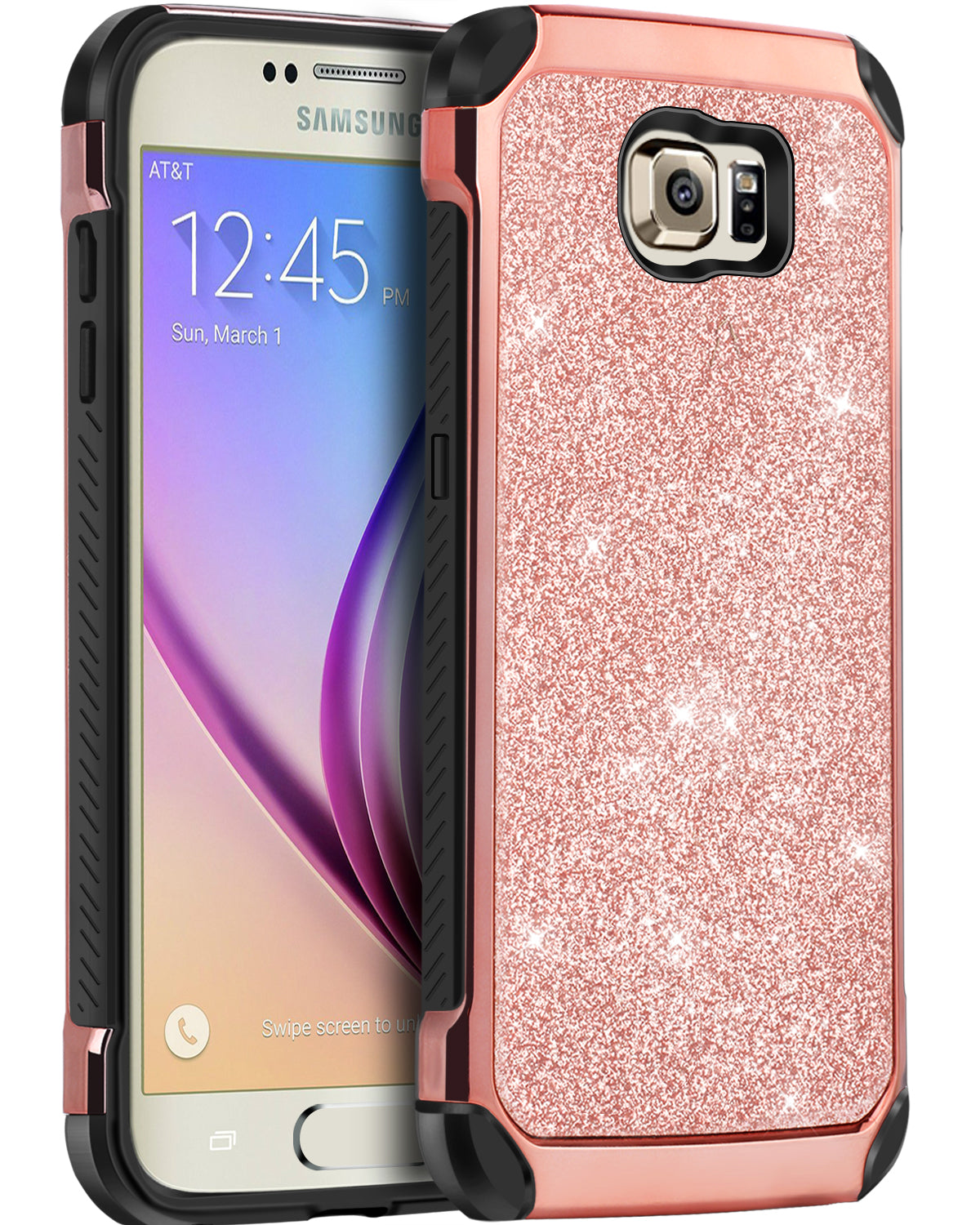 BENTOBEN Sparkly Glitter Luxury 2 in 1 Slim Hybrid Hard PC Girls Women