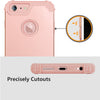 BENTOBEN 3 in 1 Hybrid Hard PC & Soft Silicone Bumper Heavy Duty Rugged Shockproof Full-Body Protective Case for iPhone 6/6S Plus (5.5 inch), Rose Gold - BENTOBEN